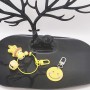 Sourire Lion Jaune Bracelet En Caoutchouc Porte-clés Eco Cadeaux Promotionnels