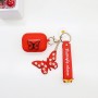 Articles promotionnels Airpod en caoutchouc avec pendentif papillon rouge