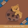 Étui Airpod en silicone mignon Cookie Bear comme articles de cadeau d'anniversaire