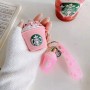 Étui Airpod personnalisé rose Starbucks, cadeaux d'affaires promotionnels