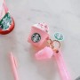 Étui Airpod personnalisé rose Starbucks, cadeaux d'affaires promotionnels