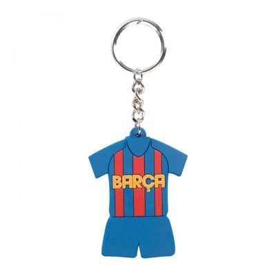 Porte-clés en caoutchouc pour maillot de football de Barcelone, articles uniques en gros à vendre