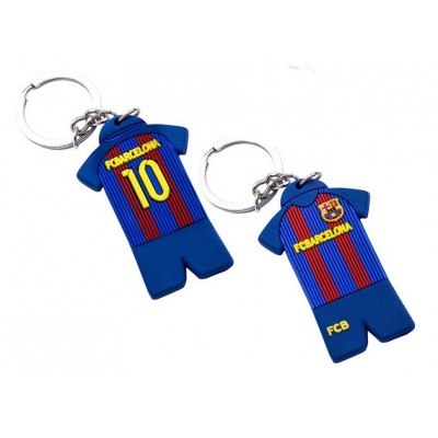 Cadeaux de vacances en caoutchouc souple de trousseau de PVC de kit de FC Barcelone pour les clients d'affaires