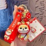 Bracelet porte-clés en caoutchouc singe mignon de dessin animé, cadeaux promotionnels personnalisés