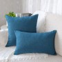 Cadeau de Noël Taie d'oreiller Ikea bleue Housses de coussin carrées personnalisées