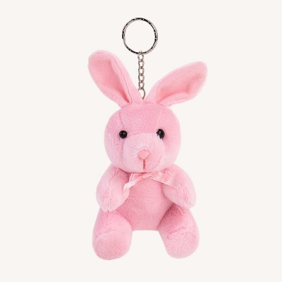 Porte-clés personnalisé en peluche lapin