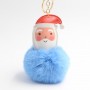 Porte-clés Personnalisé Boule de Fourrure Père Noël Pompon Porte-clés Personnalisé