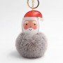 Porte-clés Personnalisé Boule de Fourrure Père Noël Pompon Porte-clés Personnalisé