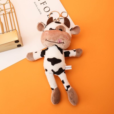 Porte-clés personnalisés en forme de vache. Porte-clés photo personnalisés en peluche.