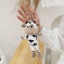 Porte-clés personnalisés en forme de vache. Porte-clés photo personnalisés en peluche.