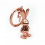 Porte-clés en métal de forme personnalisée de lapin Porte-clés de voiture en métal de lapin