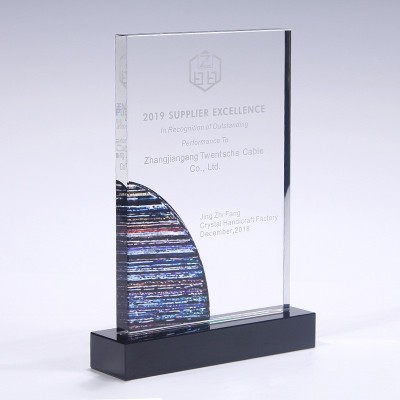 Trophée de cristal personnalisé, lettrage gratuit, plaque personnalisée autorisée