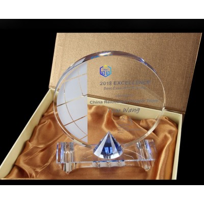 Trophées et récompenses personnalisés pour la fabrication créative de médailles de diamant bleu