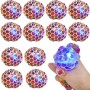 Jouets de boule de compression de maille de LED de boule anti-stress de logo fait sur commande