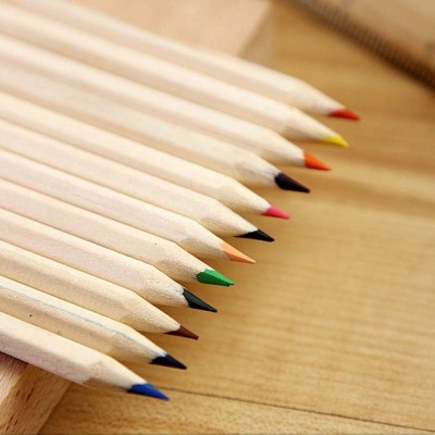 Crayons de couleur en bois Crayon en bois naturel personnalisé