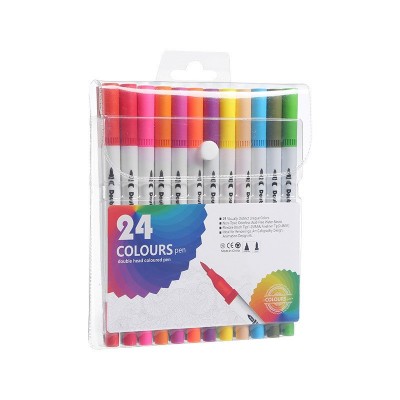 Ensemble de stylos aquarelle solubles dans l'eau, 12 couleurs, peinture de remplissage, stylo aquarelle