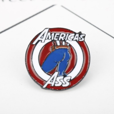 Broche Alliance Avengers, Badge en métal drôle Captain America