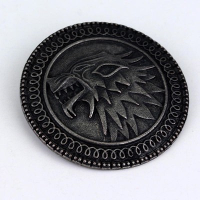 Badge en alliage tête de loup tête de Dragon, Badge rétro personnalisé