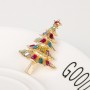 Broche d'arbre de Noël en diamant, cadeau de Noël créatif