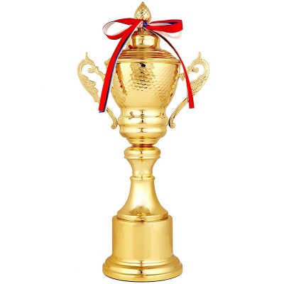 Trophée entièrement métallique personnalisé avec couverture, trophée de basket-ball bon marché