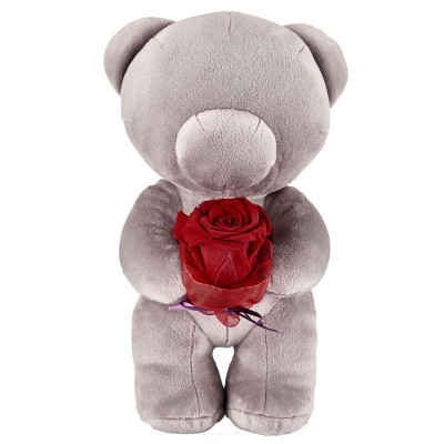 Cadeau personnalisé d'ours en peluche de peluche de Rose d'animal en peluche pour des vacances