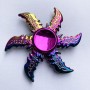 Fidget Spinner arc-en-ciel en métal, soulagement du stress, vente en gros