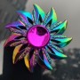 Fidget Spinner arc-en-ciel en métal, soulagement du stress, vente en gros