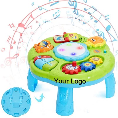 Table musicale éducative portative et multifonction pour enfants, jouets d'apprentissage