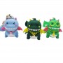 Cadeaux promotionnels en forme de dinosaure de dessin animé mignon de porte-clés en PVC personnalisé