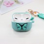 Papillon d'impression de caisse d'Airpods vert menthe de cadeaux uniques de promotion de PVC