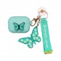 Papillon d'impression de caisse d'Airpods vert menthe de cadeaux uniques de promotion de PVC