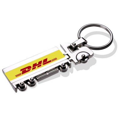 Porte-clés personnalisé en forme de camion DHL, cadeaux pour petites entreprises