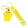 Porte-clés canard en caoutchouc personnalisé jaune mignon, porte-clés personnalisés, articles cadeaux en vrac