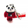 Porte-clés personnalisé Design Panda, cadeau promotionnel en matériau PVC