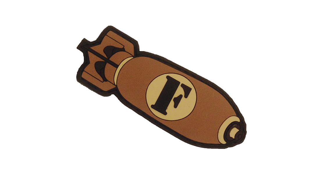 brown missile bulk custom patches wholesale giftware manufacturers